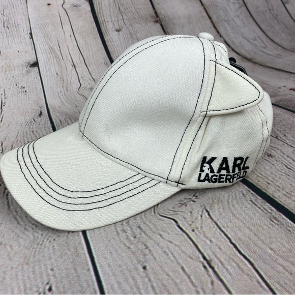 Karl Lagerfeld Accessories - 🆕 Karl Lagerfeld White Cat Ear Adjustable Hat
